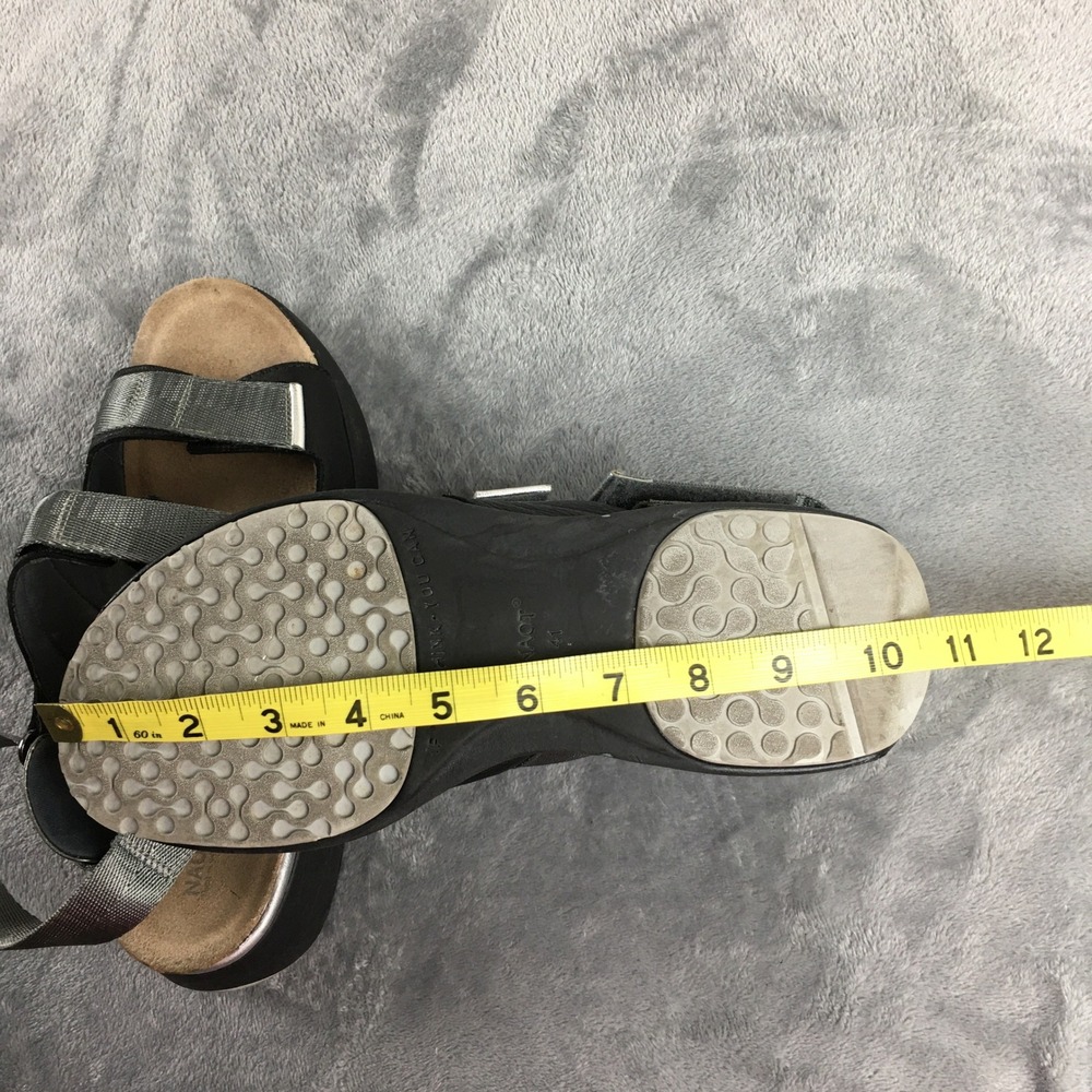 Naot Apollo Women 41 L10 Black Silver Metallic Leather Strappy Sport Sandals - Picture 12 of 16